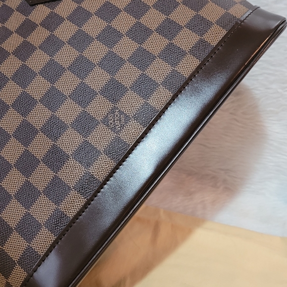 Authentic Louis Vuitton Damier Ebene Coated Canvas Leather Alma PM Satchel Bag - Picture 5 of 16